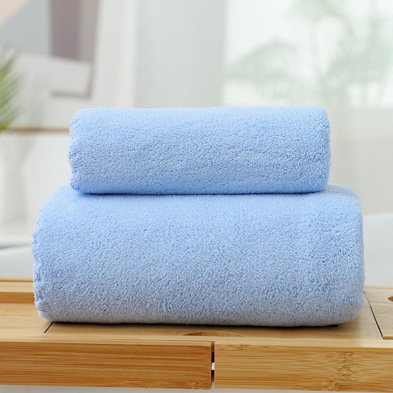Soft Lint-Free Coral Fleece Towel for Home, Face, and Bath - Absorbent and Suitable for Adults and Children