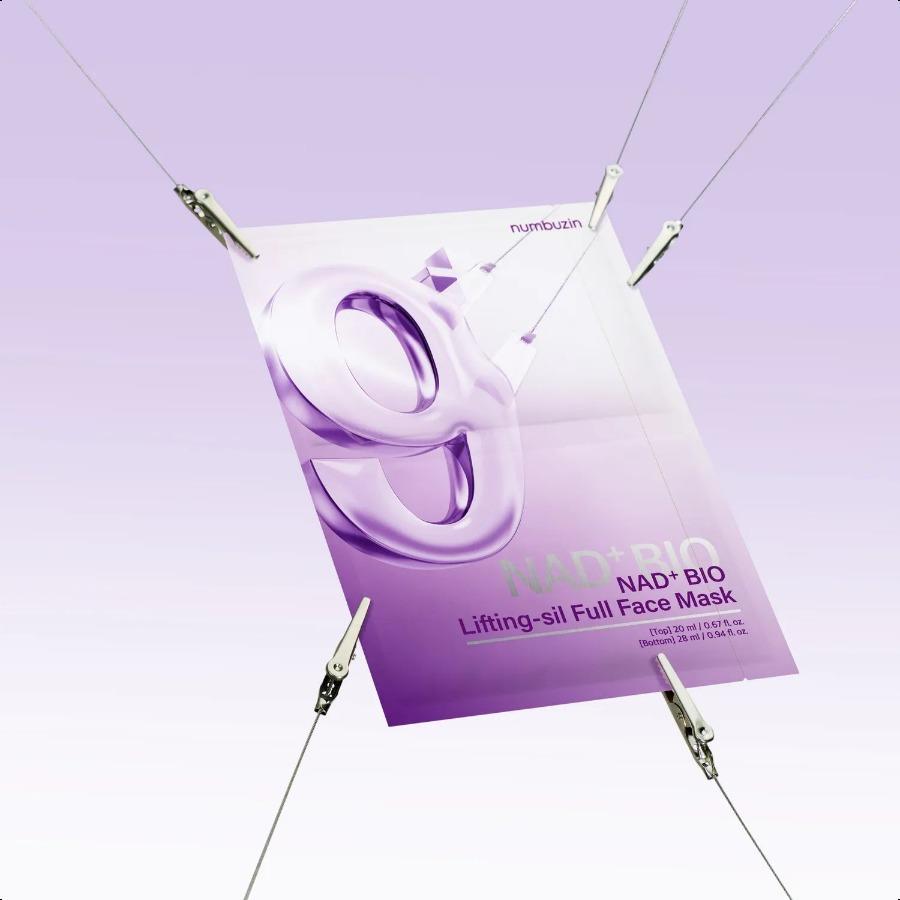 numbuzin No. 9 NAD Bio Lifting-sil Full Face Pack Sheet 4ea Set (+Fabric Lifting Band)