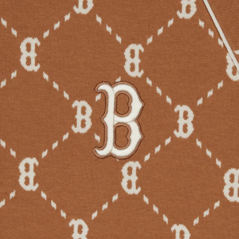 New MLB Boston Red Sox Sweatshirt Unisex Camel 3AMTM0144-43CAS