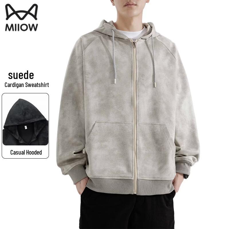 MiiOW Men s Hooded Pullover Sweatshirt S