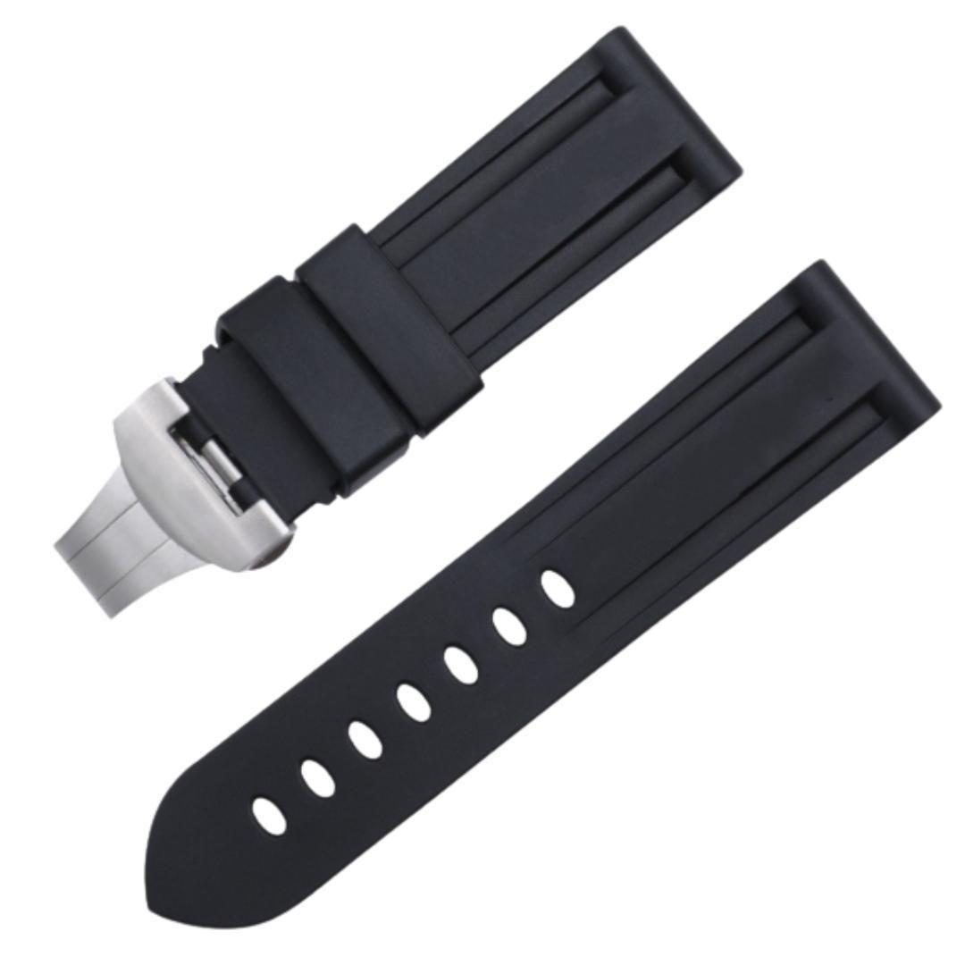 Used Panerai Compatible Rubber Strap 24mm with D Buckle Luminor Submersible PANERAI Watch Strap Management A4