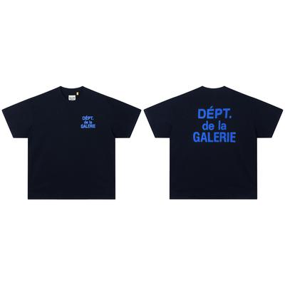 Mărci europene și americane la modă transfrontaliere Gallery Dept Tricou cu mânecă scurtă imprimat cu slogan Alfabetic Bărbați și Femei American High Street Half