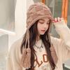 Ear Protection Wool Hat Female Versatile Knitting Tassel Plait Hat Autumn Winter Ladies Tassels Hat