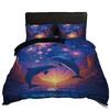 Bedding Dolphin 3D Printed Pillowcase Polyester Abraded Bedding Three-Piece Set