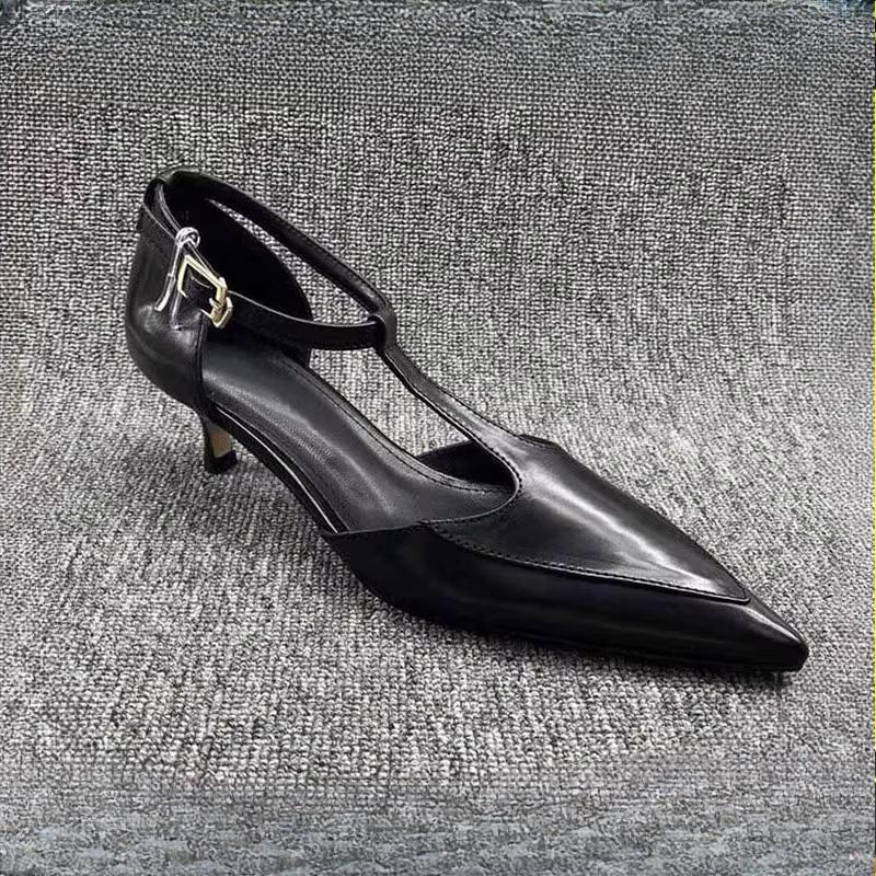 Fashion Pointed Toe Women Mid Heels Shoes Designer Shallow Elegant Heeled Sandals 2025 Trend Pumps Party Shoes Dress Mujer Zapatillas