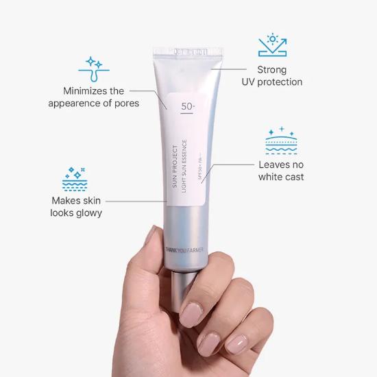THANK YOU FARMER Sun Project Light Sun Essence SPF50+ PA+++ 40ml