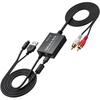 PROZOR 192kHz 24bit Digital To Analog Optical Digital To RCA Audio Converter Converter,