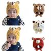 Cartoon Ears Warm Kids Beanie Cap Korea Style Soft Baby Bonnet Cap Baby Plush Hat  Kids Toddler
