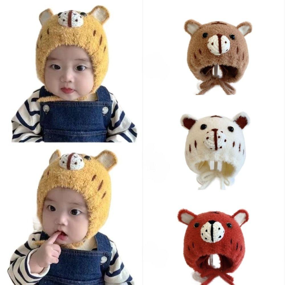 Korea Style Winter Plush Baby Bunny Hat Thick Warm Soft Baby Bonnet Cap  For Girls Boys