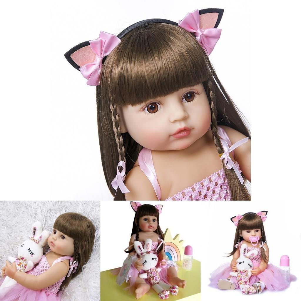 Originalpuppe Reborn Baby Kleinkind Mädchen Weich Vollsilikon Badespielzeug Geschenk**