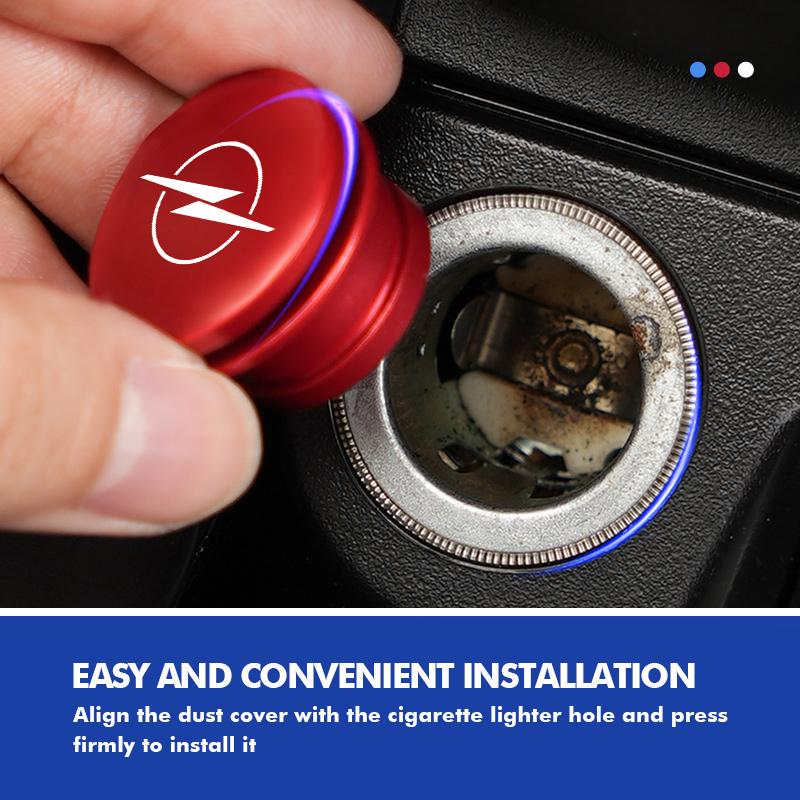 czxkqr1 For Opel 1/2PCS Car Logo Cigarette Lighter Dust Plug Button Socket Protective Cover OPC Astra J H G K Insignia Corsa D B E Mokka