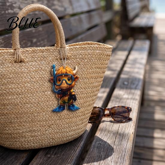 Unique Gift Bag Countdown with Advent Calendar Highland Cow Pendants 3D 2026 Christmas Cute Holiday