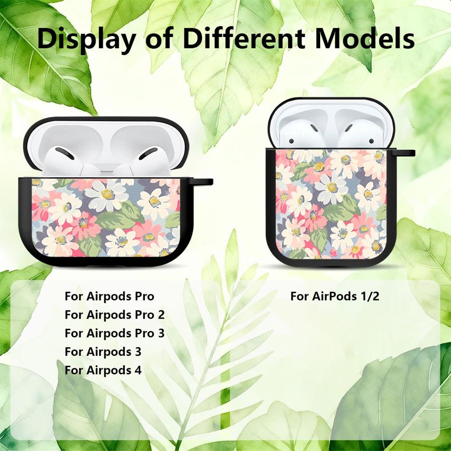 Earphone Cases Cover Case For Airpods Pro 3 2 Pro3 Pro2 1 4 Flower Pattern