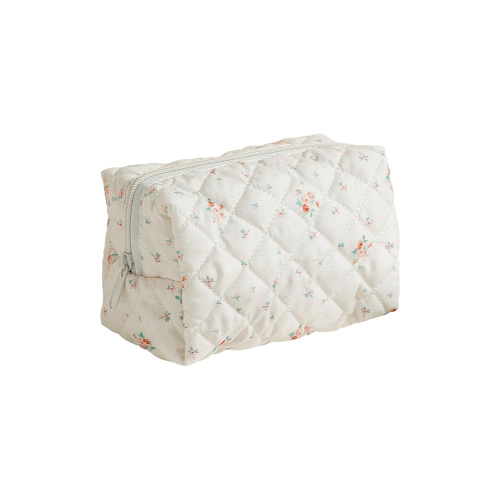 Large Capacity Cosmetic Bag Quilted Makeup Storage Bag Aesthetic Toiletry Bag Travel