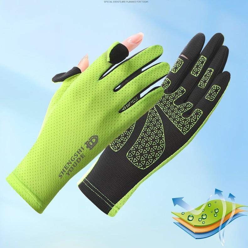 Summer Cycling Gloves For Men Women With Breathable Polyester Antislip Sun Protection