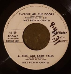 

7inch Record MIKE PEDICIN QUINTET EDDIE FISHER Teen Age Fairy Tales 476676PROMO RCA Victor US Rock Used