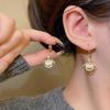 New opal Ruyi lock earrings female Internet celebrity versatile design sense ethnic style earrings