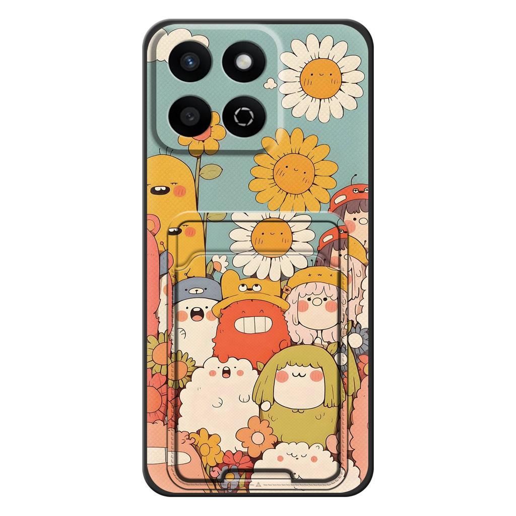 Card slot Full wrap Phone Case For Honor Play60 Plus/Honor200 Smart/X7C/Play9T protective Graffiti Anti-knock Cartoon