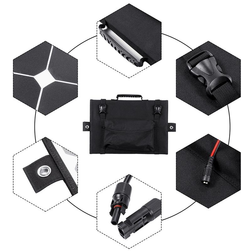 30W/60W/90W/120W/150W/180W Foldable Waterproof Solar Panel Charger Charging Outdoor Camping For Boat Car RV Phone PC