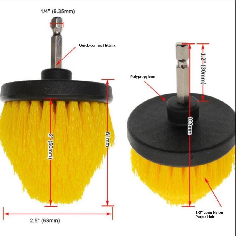 Electric Drill Brush Kit Electric Cleaning Brush Tool For Car Tile Bathroom Brush Bathroom Kitchen Plastic Scrubber Brushes