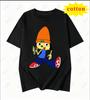 90s Rap Dog Parappa Print American Retro Loose Cotton Tshirt