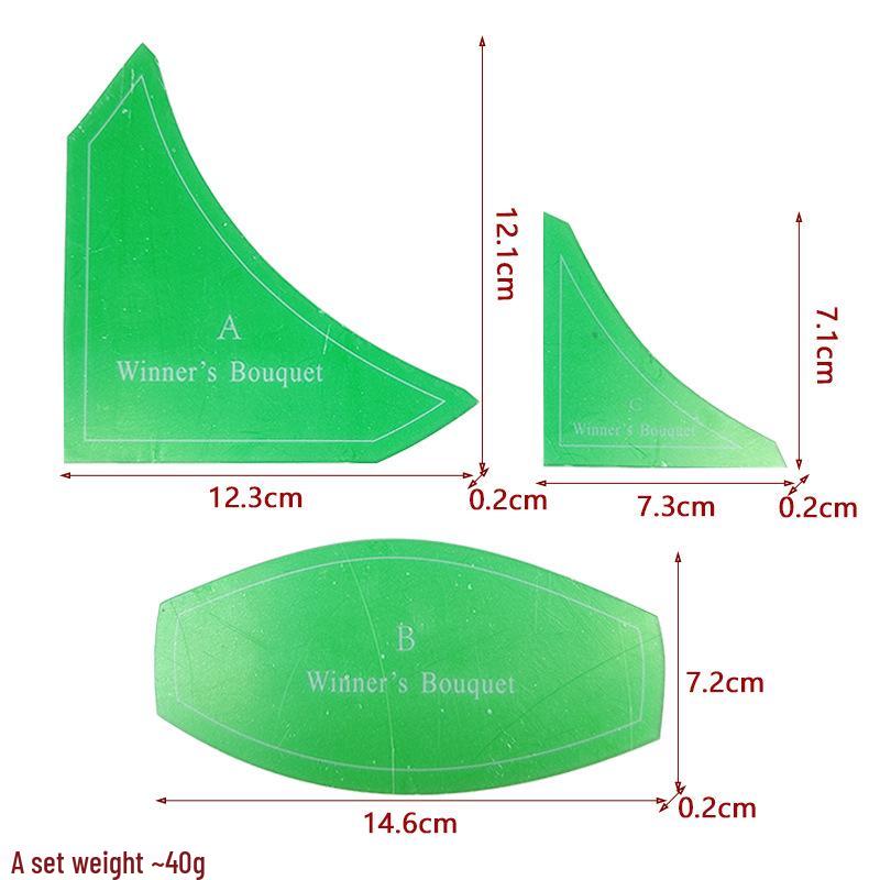 Acrylic Irregular 90° Sewing and Patchwork Ruler for Fabric Cutting