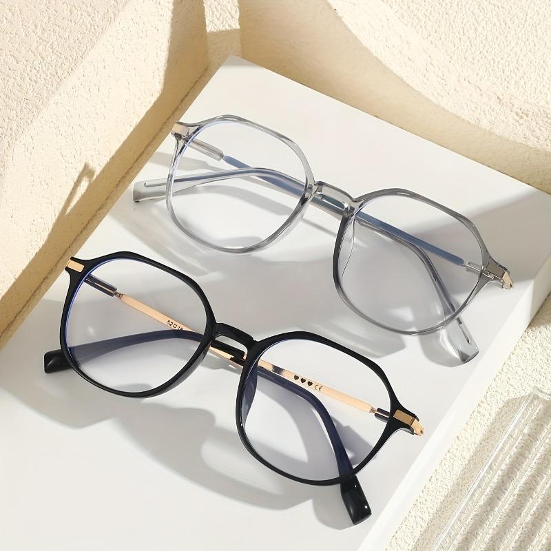 Men's and Women's Minimalist Full Frame Oval Anti Blue Light Glasses