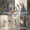 5 Sets Of Non-Punched Door Hooks, Wall Hanging Clothes Hooks, Suitable For Bathroom, Living Room, Kitchen, Storage Hooks