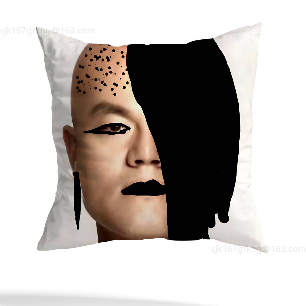 J-JYP Meme Modern Throw Pillow Case Pillow Case Living Room Sofa Cushion Cover Suitable For Home Bedroom Room Decoration