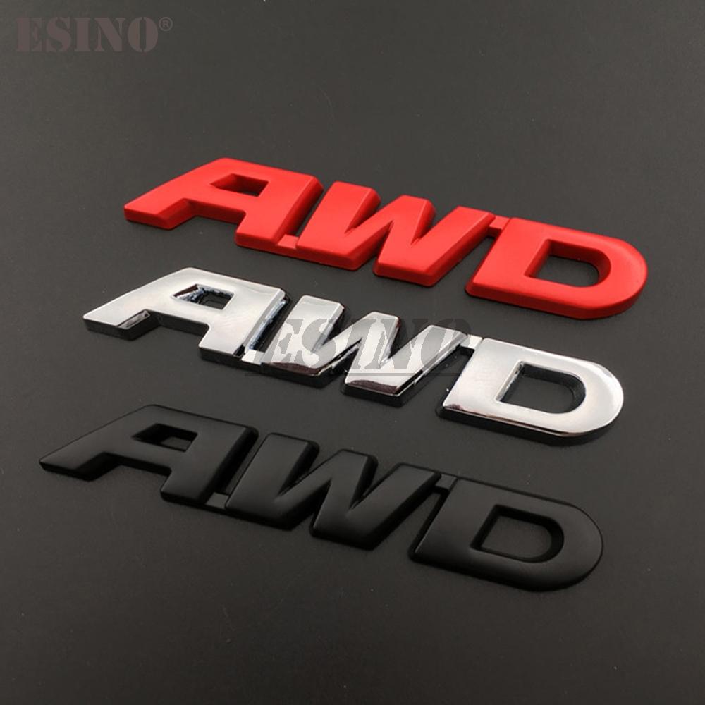 3D V6 AWD Car Metal Alloy Trunk Fender Adhensive Badge Body Tailgate Displaceme Emblem For Toyota Highlander V6