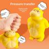 Yellow Squishy Gorilla Stress Relief Toy Soft Touch Slow Rebound For Office Home Decor Daily Play