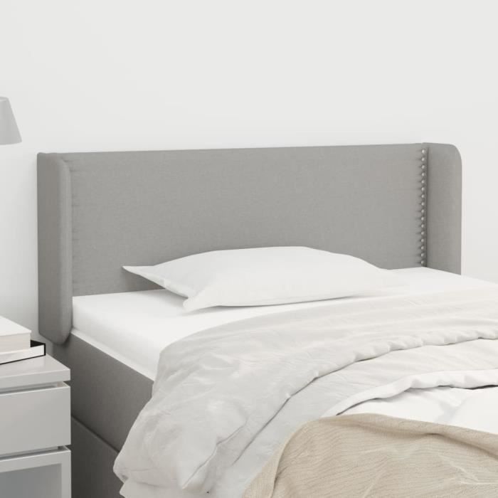 VidaXL Headboard with Ears Light Grey 83x16x78-88 Cm Fabric3118602