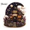 Miniature Village Making Set 3D House Theme Fabric Punch Needle Kit for Beginners & Adults, Complete DIY Healing Handmade Hobby Embroidery Kit,