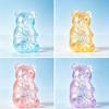 Mini Clear Bear Squeeze Toy Stress Relief Sitting Bear Sensory Toy Soft Stretchy