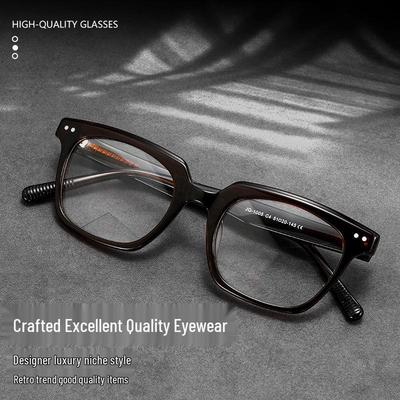 Korean Style Retro Black Acetate Prescription Eyeglass Frames