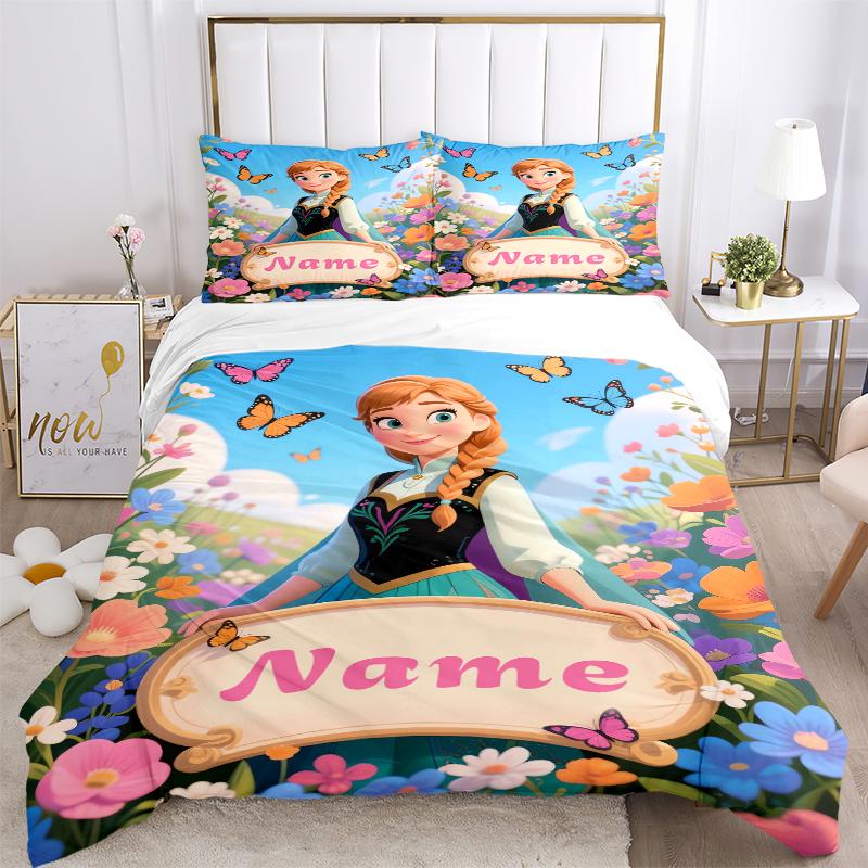 Custom Textile Mermaid Garden Bedding 3 Piece Set HD Print Duvet Cover Pillowcases for Teens Adult Bedroom Decoration