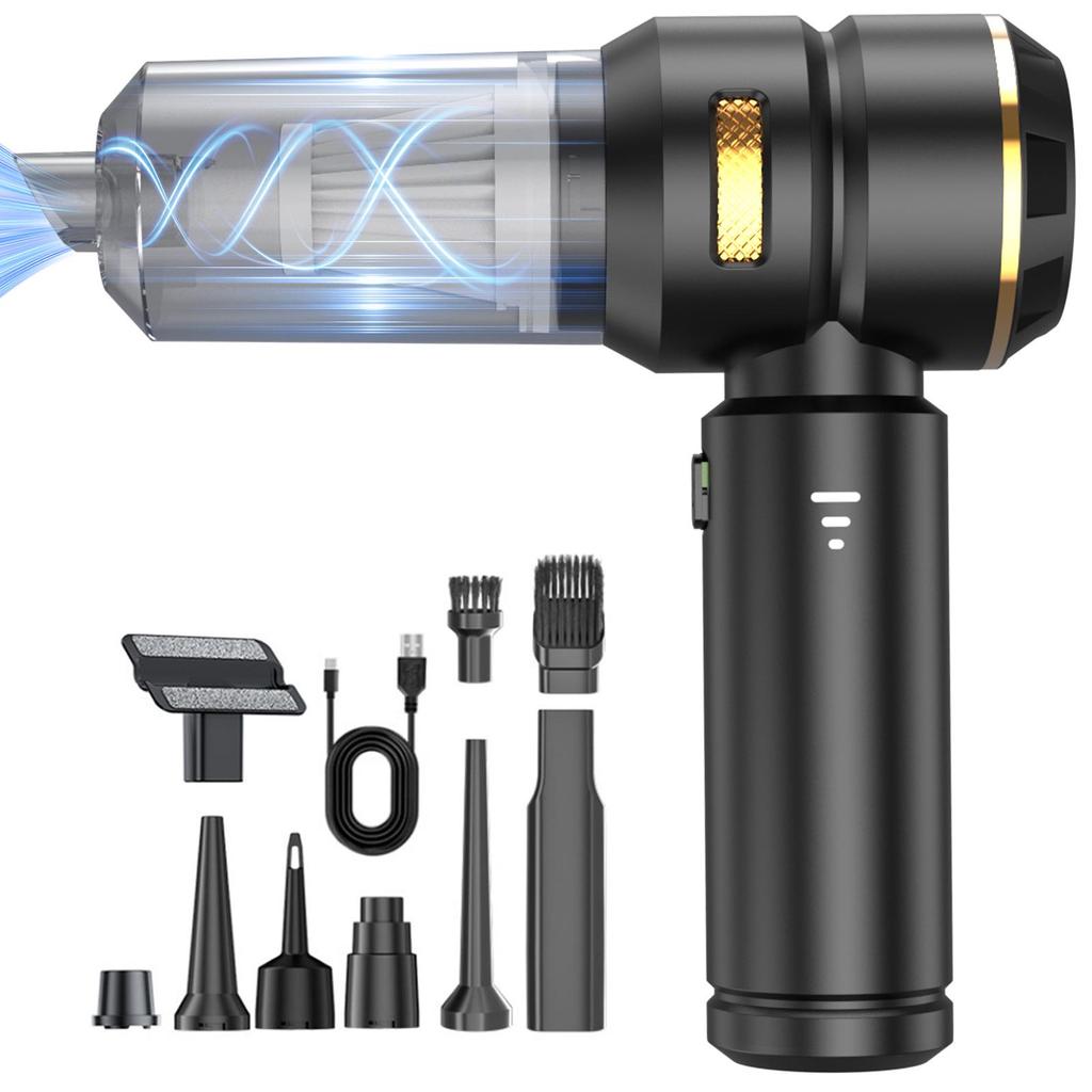 Portable Dual-Use Handheld Car Vacuum Cleaner with Powerful Suction and Inflatable Function for Home and Car