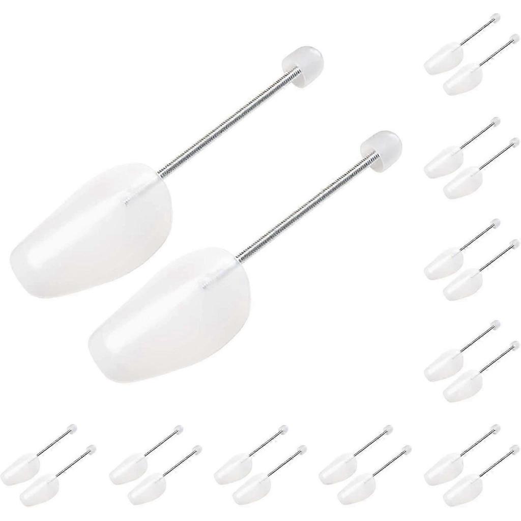 10 Pairs Plastic Shoe Tree Stretcher Shaper for Men (White)