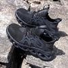 Men Indestructible Steel Toe Shoes  Fashion Non-slip Roofing Shoes Anti Piercing Safety Work Shoe Black Protective Boots