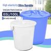 200L Heavy-Duty Blue Plastic Multi-Purpose Bucket with Lid