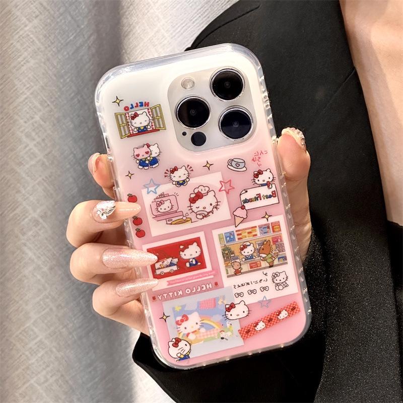 

Cat Chain Full Screen Sticker iPhone Case for iPhone 14/15/16 Pro Max/17 iPhone 15 Pro Max