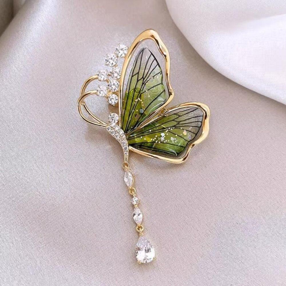 Dragonfly/Butterfly Shaped Badge Pin Rhinestone Suit Collar Pins Jewelry Pin  Clothing Accessories