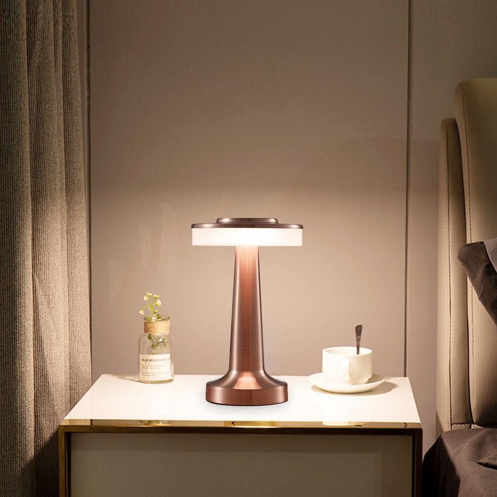 Dumbbell Shape Touch Control Lamp Creative Wireless Table Light 3 Dimmable Color Bedside Sleeping Light for Bedroom