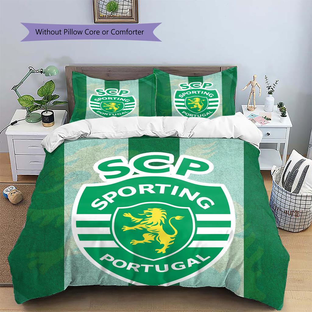 sporting fc Pattern Bedding Home Decoration Birthday Gift (1 * duvet cover + 2 * pillowcase, without core)