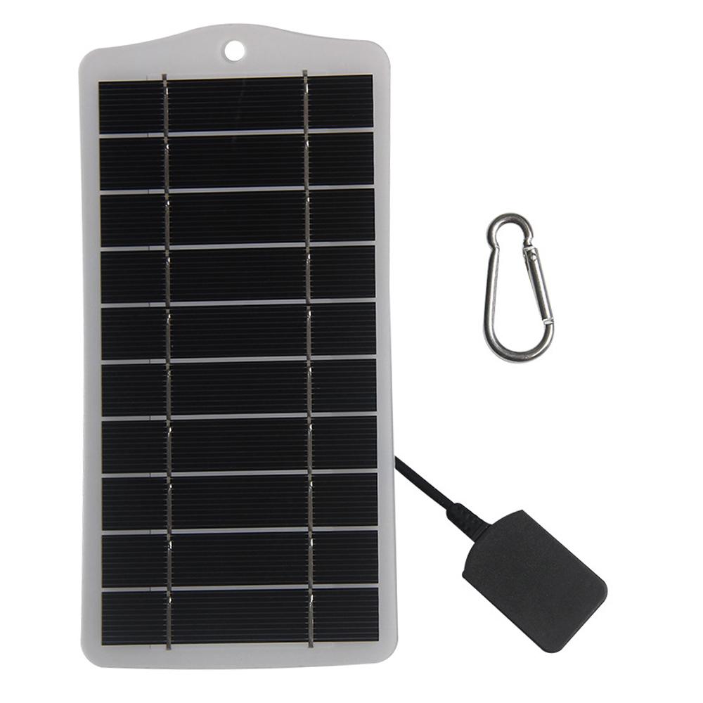 

2.5W 5V Solar Panel Phone Fan Light Charger with USB Output Port White