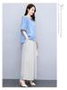 Summer 2025 Women's Retro Chinese Style Linen Top and Wide-Leg Pants Set