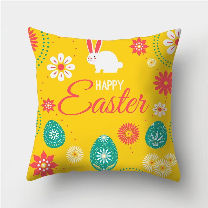 Easter Pillowcase Bunny Egg Rabbit Cus on Cover Happy Easter Decoration for Home Birthday Party Gifts for Kids