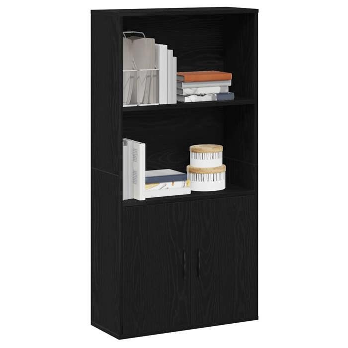 VidaXL Bibliothèque chêne noir 60x24x120 cm bois d'ingénierie, étagère à livres, support de rangement, support à livres, 860419