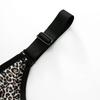 Soutien-gorge pour femme grande taille à boucle avant imprimé léopard avec bretelles réglables