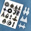 Astronomical Element Earrings Drop Glue Mold Diy Planet Moon Star Keychain Mold Ornament for Key Pendant Silicone Mold